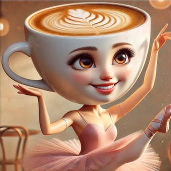 Ballerina Cappuccina Italian Brainrot meme character (reference image from italianbrainrot.wikioasis.org)